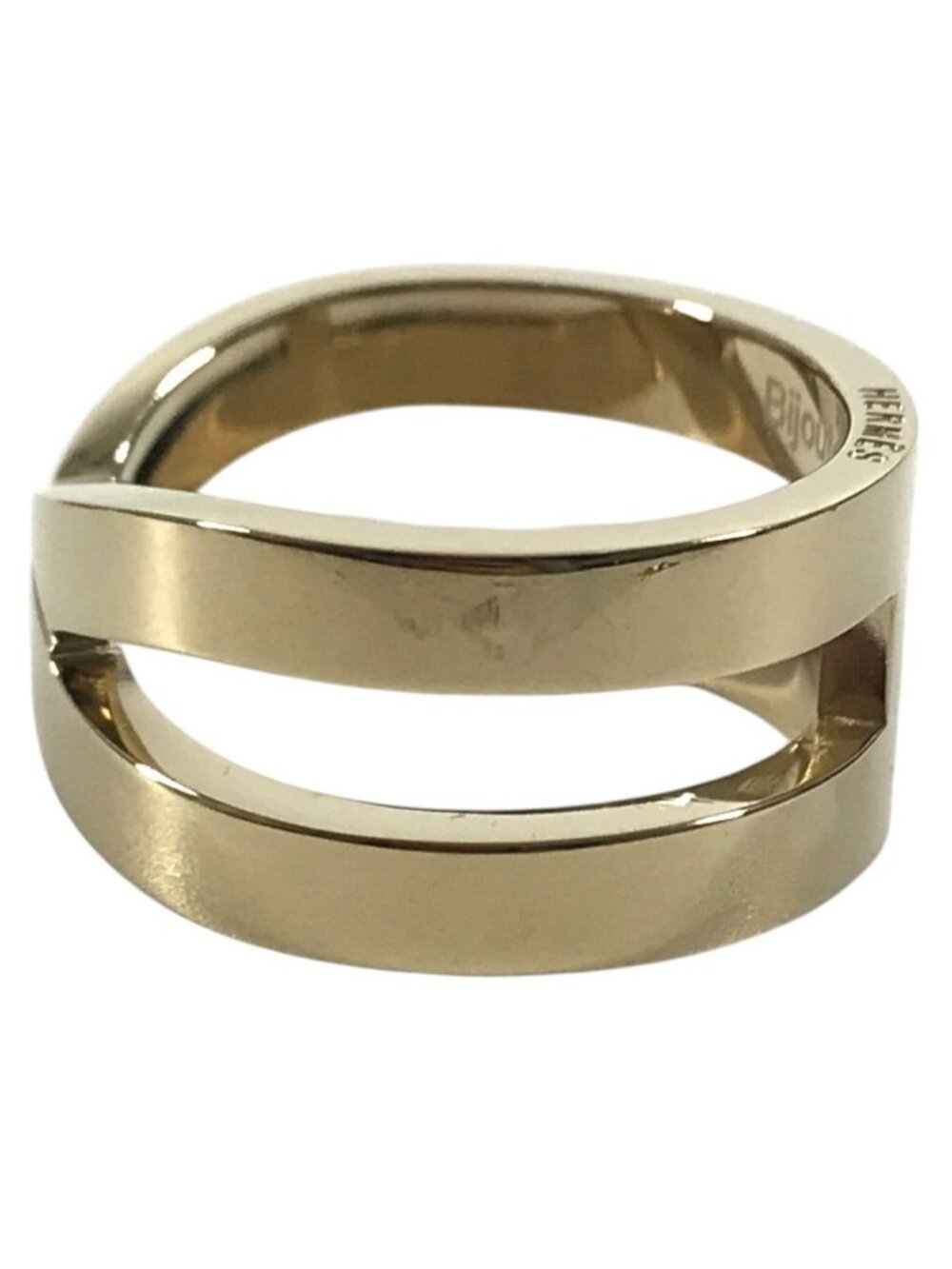 Hermes Scarf Ring Ribbon Metal Gold - Picture 3 of 9